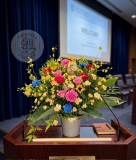 演台の花